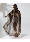 Kadın Rahat Kesim Şifon Kimono - Leopar