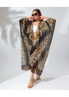 Kadın Rahat Kesim Şifon Kimono - Leopar