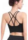 Kadın Siyah Çarpraz İpli Spor Büstiyer – Modern ve Şık Tasarım