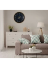 Kahverengi Mermer Desenli 36 Cm Duvar Saati