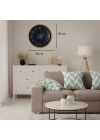 Kahverengi Mermer Desenli 36 Cm Duvar Saati