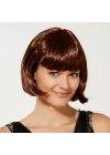 Kahverengi Parti Peruğu Küt Saç