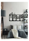 ® Kaktüs Çerçeve Serisi – Ahşap Duvar Dekoru (4’lü Set)