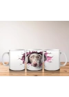 Kalpli Çatlakta Bakan Pembe Burunlu Weimaraner – Baskılı Kahve Kupası