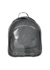 Kalpli Patili Astronot Şeffaf Taşıma Sırt Çantası Gri 24x32x42 cm