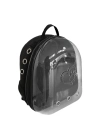 Kalpli Patili Astronot Şeffaf Taşıma Sırt Çantası Siyah 24x32x42 cm