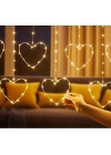 Kalpli Perde Led Işıklar, Sevgililer Günü Romantik Led Aydınlatma