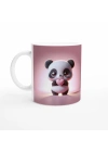 Kalpli Sevimli Panda Temalı Baskılı Kupa Bardak