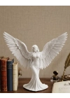 Kanatlı Melek Figürü 3D Baskı Dekoratif Heykel Biblo Ev Ofis Aksesuarı