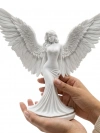 Kanatlı Melek Figürü 3D Baskı Dekoratif Heykel Biblo Ev Ofis Aksesuarı