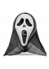 Kapşonlu Çığlık Maskesi Scream Maskesi - Hayalet Maskesi 33x21 Cm