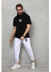 Kapşonlu Oversize T-Shirt Takım - Siyah