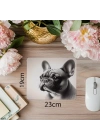Karakalem Bulldog Temalı Mousepad - 19x23 cm 2 mm Dikdörtgen İthal Baskılı Mouse Pad