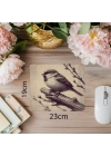 Karakalem Kuş Mousepad – Vintage Doku - 19x23 cm 2 mm Dikdörtgen İthal Baskılı Mouse Pad