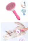 Karamel Pet Kendini Temizleyen Tuşlu Kedi Köpek Tarağı Pembe 10 x 20 cm