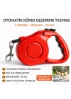 Karamel Pet Otomatik  Köpek Gezdirme Tasması Medium 5 Metre 15 kg Kırmızı