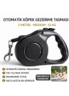 Karamel Pet Otomatik  Köpek Gezdirme Tasması Medium 5 Metre 15 kg Siyah