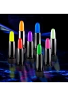 Karanlıkta Parlayan Yanan Uv Neon Ruj Yüz Boyama 6 Adet 6 Renk