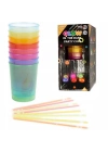 Karanlıkta Yanan Gece Işığı Mega Glow Bardaklar 8 Adet 8.5 x 10.5 cm