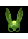 Karanlıkta Yanan Glow Floresan Tavşan Maskesi