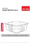 Kare Şeffaf Badya 1 Adet 4 No Royaleks-E167