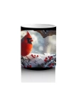 Karla Kaplı Dallar Üzerinde Kardinal Kuşu – Baskılı Kahve Kupası