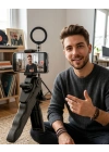 Katlanabilir Telefon Standı Mini Tripod Masaüstü Video Çekim Tutucu