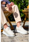 KB-042   Bağcıklı Beyaz Günlük Erkek Ayakkabı