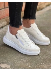 KB-309   Beyaz Fermuar Ve Bağcıklı  Günlük Erkek  Ayakkabı