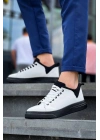 KB-X204  Beyaz Siyah Keten Siyah Yüksek Taban Günlük Erkek Spor Ayakkabı