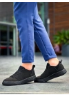 KB-X204  Siyah Keten Siyah Yüksek Taban Günlük Erkek Spor Ayakkabı