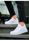 KB-X46  Beyaz Rugan Yüksek Beyaz Taban Günlük Spor Ayakkabı