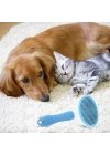 ®  Kedi Köpek Tüy Toplayıcı Kendini Temizleyebilen Ergonomik Saplı Evcil Hayvan Tarağı Mavi