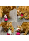 ®  Kedi Oyun Topu Tüylü Fareli Hacı Yatmaz Eğitici Yavru Kedi Fare Kovalama Oyuncağı