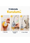 Kedi Şekilli Dönen Peluş Balıklı Olta Oyuncağı