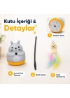 Kedi Şekilli Dönen Peluş Balıklı Olta Oyuncağı