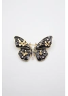 Kelebek Broş - Siyah
