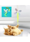 ® Kelebek Model Elastik Kendinden Yapışkanlı Kedi Oyun Oltası
