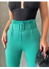 Kemerli havuç pantolon