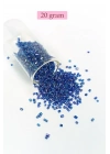 Kesme Cam Boncuk 2mm - 20 Gram - Koyu Mavi -BNC344
