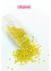 Kesme Cam Boncuk 2mm - 20 Gram - Koyu Sarı -BNC337