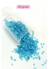 Kesme Cam Boncuk 2mm - 20 Gram - Mat Mavi -BNC338