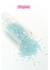 Kesme Cam Boncuk 2mm - 20 Gram - Maz Buz Mavi -BNC321
