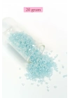 Kesme Cam Boncuk 2mm - 20 Gram - Maz Buz Mavi -BNC321