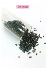 Kesme Cam Boncuk 2mm - 20 Gram - Parlak Alacalı -BNC304
