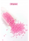 Kesme Cam Boncuk 2mm - 20 Gram - Pembe -BNC323