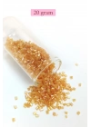 Kesme Cam Boncuk 2mm - 20 Gram - Şeffaf Altın -BNC318