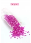 Kesme Cam Boncuk 2mm - 20 Gram - Şeffaf Fuşya -BNC315