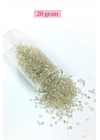 Kesme Cam Boncuk 2mm - 20 Gram - Şeffaf Gümüş -BNC330