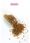 Kesme Cam Boncuk 2mm - 20 Gram - Şeffaf Kahverengi -BNC306